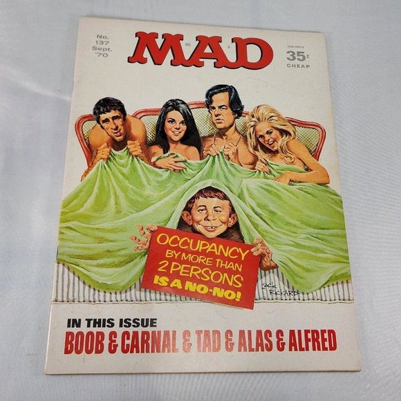 Mad Magazine Issue #137 September 1970 Foursome Issue Jack Rickard‎ Cover Art - Picture 1 of 9